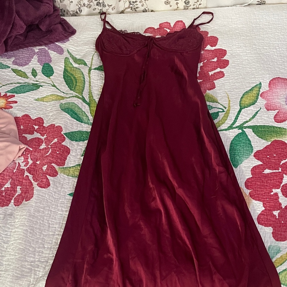 Forever 21 Burgundy Slip Dress